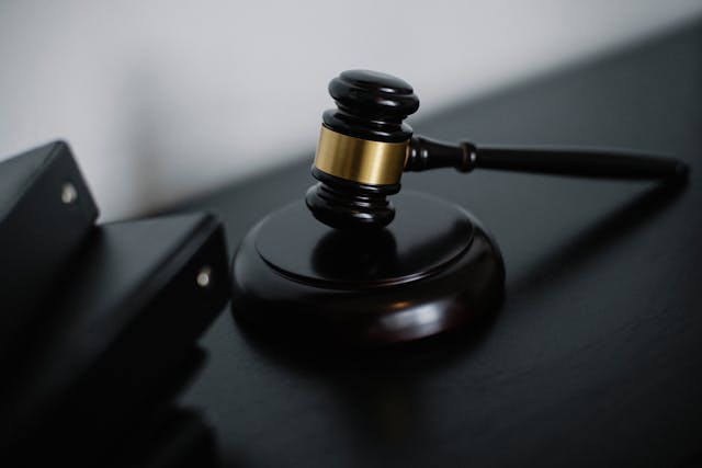 gavel resting on stand